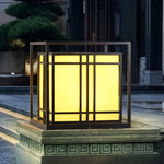 Retro Square Waterproof Outdoor Post Caps Lights