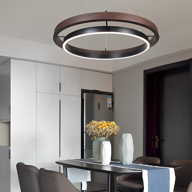 Round Black Modern Chandelier Ha091641