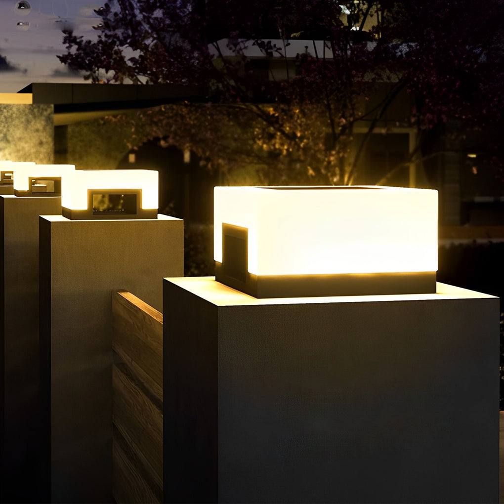Square Solar Post Caps Light Ha091711