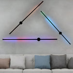 Wireless Remote Control Rgb Long Strip Led Wall Lamp
