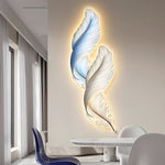 Feathers Creative Luxury Decorative Painting Usb Remote Led Wall Lights