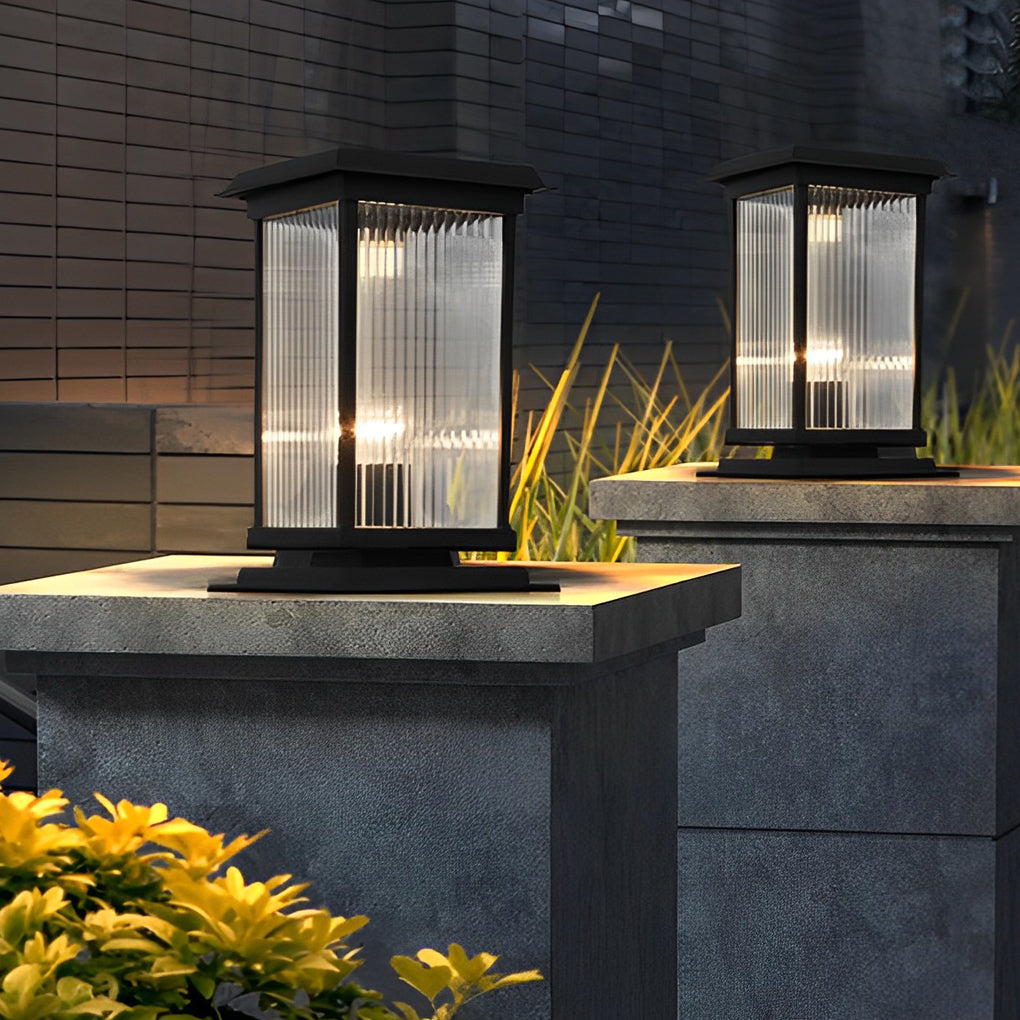 Retro Glass Modern Solar Fence Post Lights Li002318