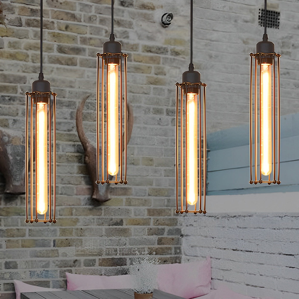 Retro Led Black Pendant Light Ha077320