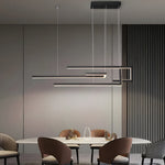 Strips Geometric Led Dimmable With Remote Control Nordic Dining Chandelier Li002745