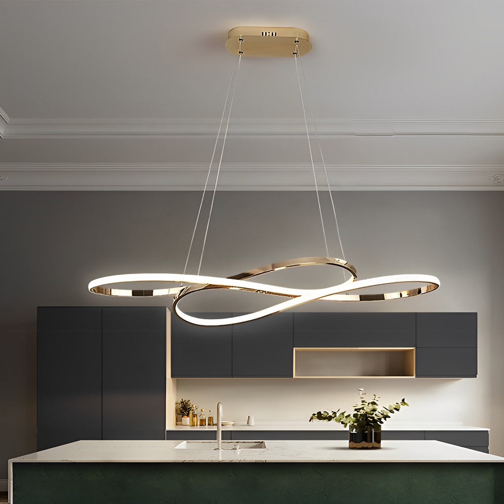 Wavy Double Ceiling Hanging Lamp Li002264