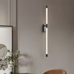 Acrylic Tube Tall Linear Wall Semi Flush Mount Sconce