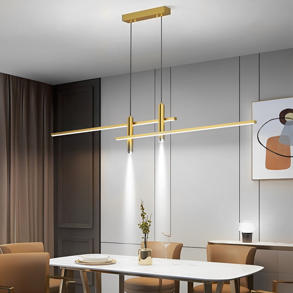 Minimalist Lines Led Modern Chandelier Ha098558