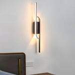 Minimalist Long Strip Aluminum Led Black Nordic Wall Lights Indoor