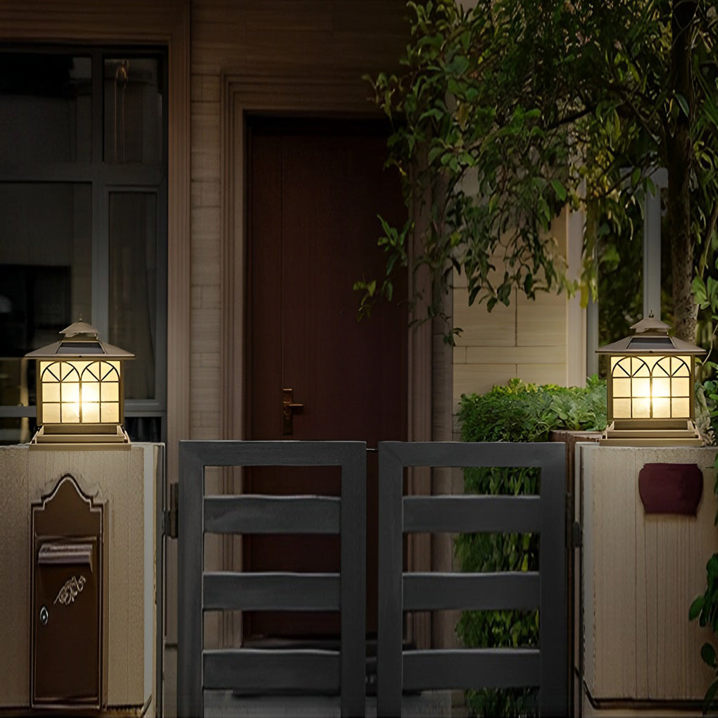 Classical Bronze Solar Post Caps Lights Li002358