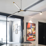 3 8 Light Led Dimmable Linear Sputnik Chandelier For Living Room