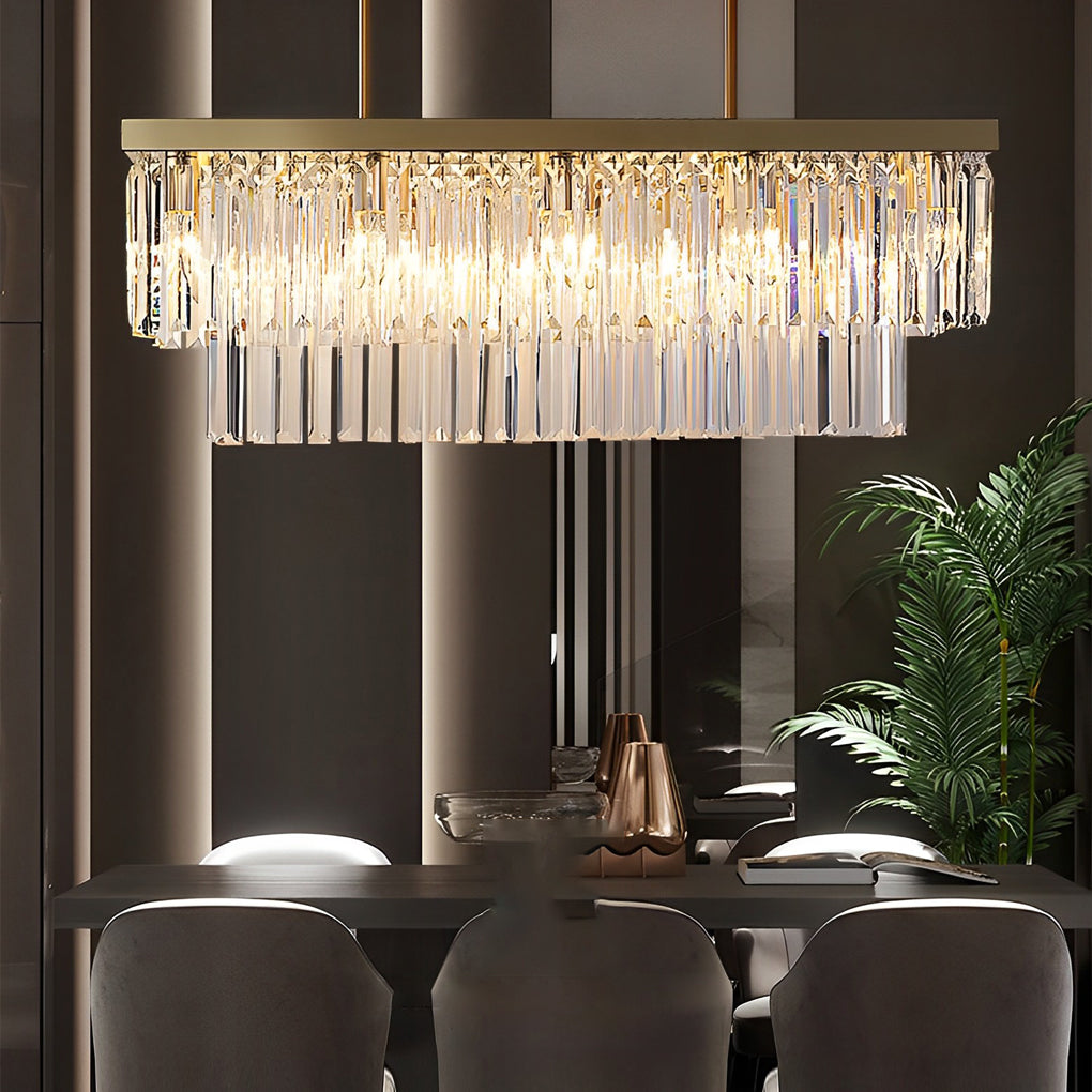 Rectangular Crystal Chandelier Ha087444