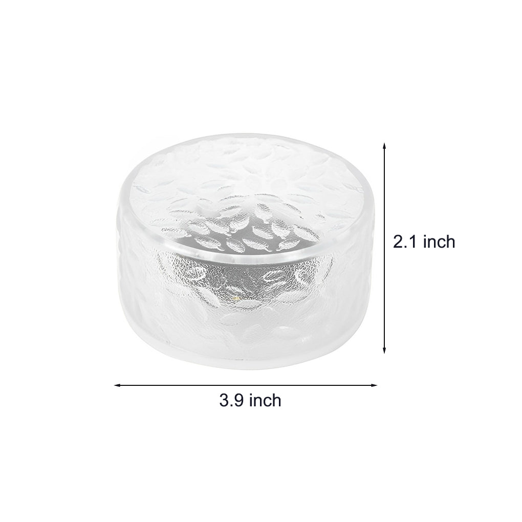 4 Pcs Integrated Led Round Ice Bricks Lights Steps Lighting For Christmas Ambience