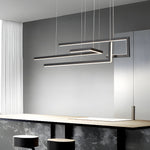 Strips Geometric Led Dimmable With Remote Control Nordic Dining Chandelier Li002745