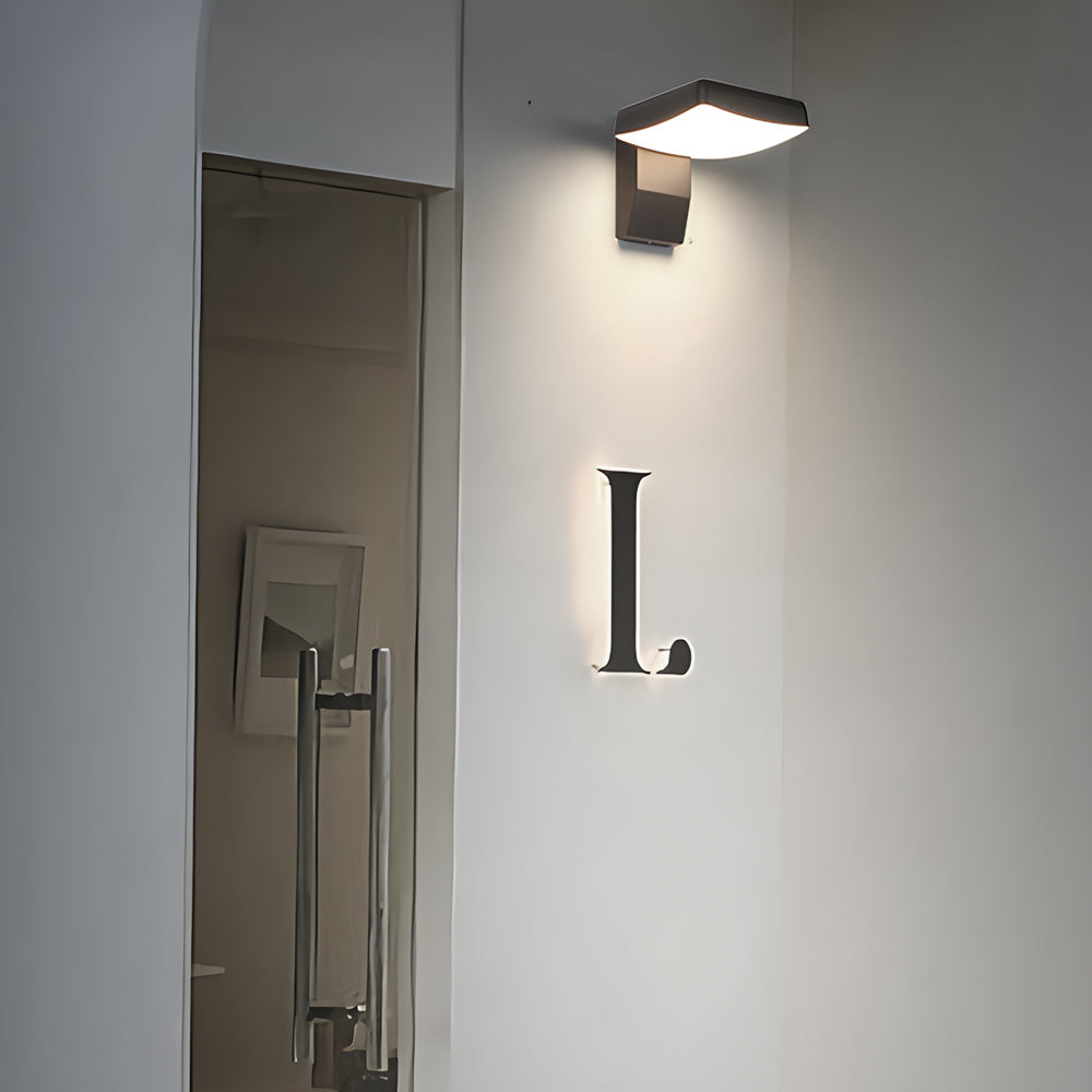 Black Motion Sensor Outdoor Wall Light Rotatable