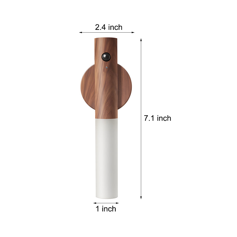Wood Stick Motion Sensor Night Light Usb Portable Magnetic Wall Lamp