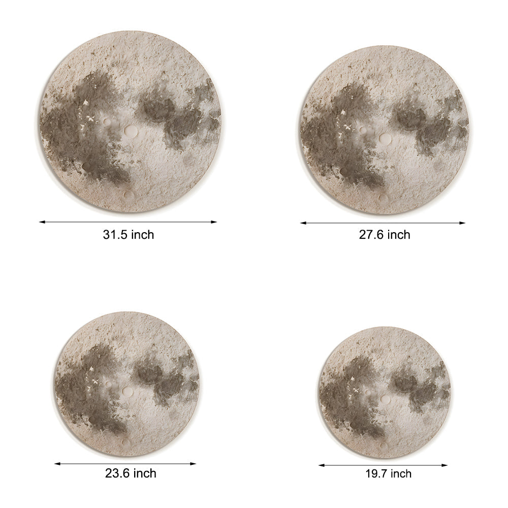 Round Moon 3D Sandstone Painting Usb Voice Control Decorative Painting