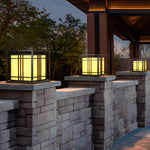 Retro Square Waterproof Outdoor Post Caps Lights