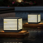 Square Ip65 Waterproof Led Solar Modern Outdoor Deck Post Lights Pillar Light