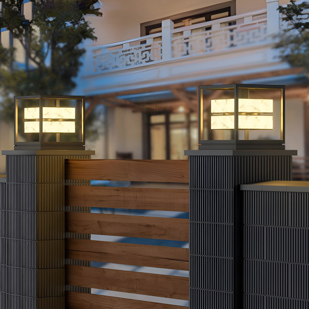 Square Led Waterproof Solar Deck Post Lights