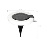 4Pcs Round Foldable Solar Deck Lamp Set Modern Outdoor Disk Lights