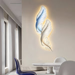 Feathers Creative Luxury Decorative Painting Usb Remote Led Wall Lights