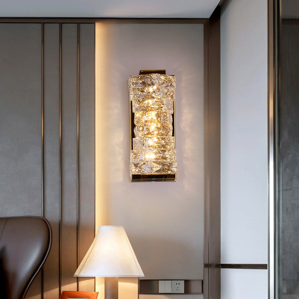 Creative Crystal Three Color Light Led Modern Wall Sconce Lighting Wall Lamp