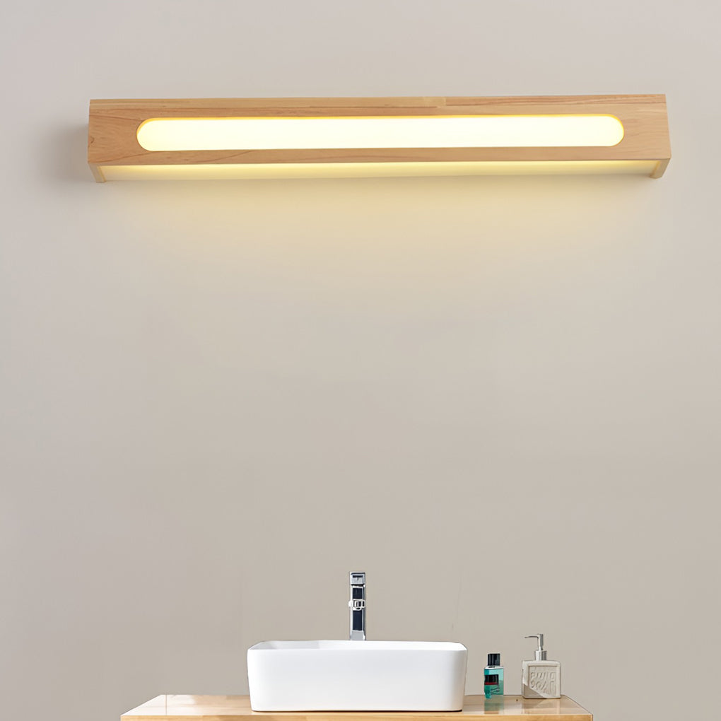 Rectangular Wood Waterproof Led Nordic Wall Lamp