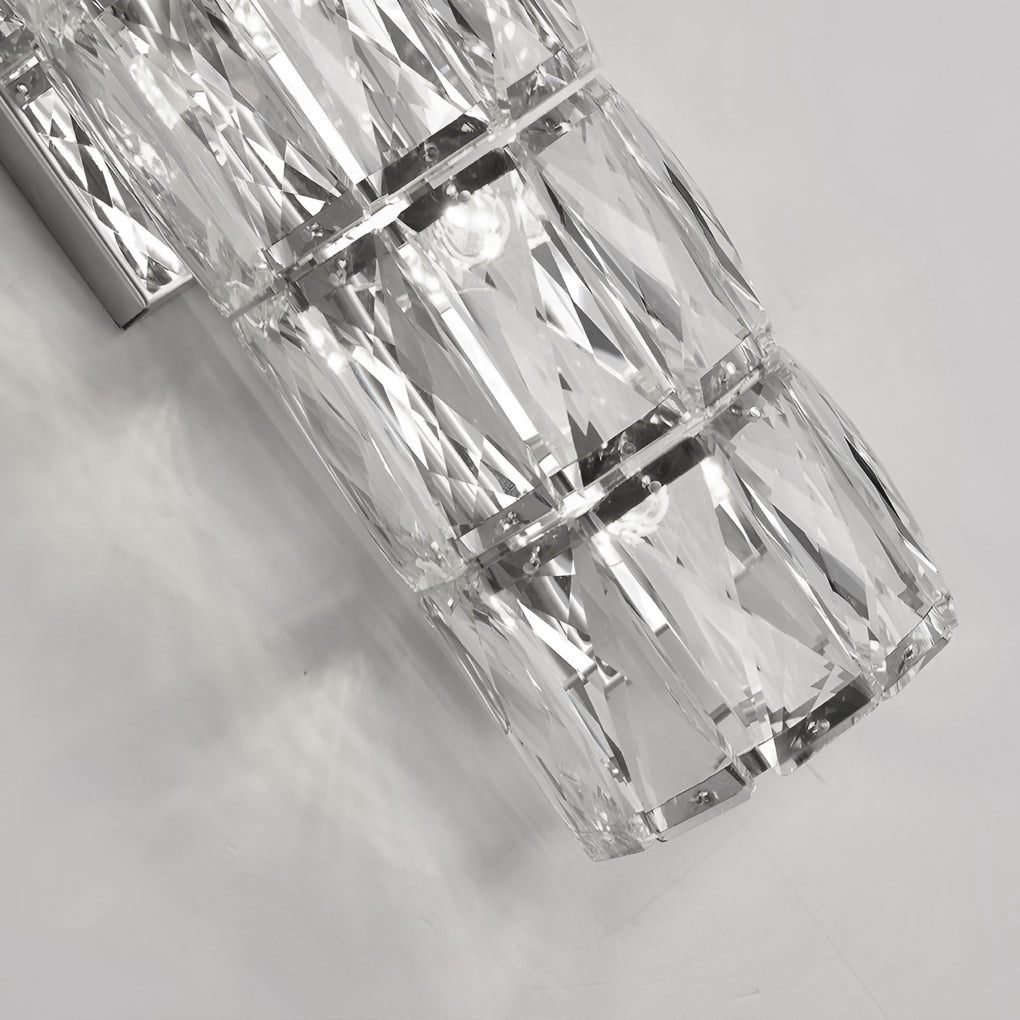 Cylindrical Crystal Three Step Dimming Light Led Modern Wall Sconces Lighting