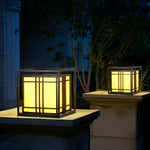 Retro Square Waterproof Outdoor Post Caps Lights
