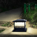 Square Solar Fence Post Lights Ha077384