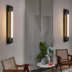 19 68 Acrylic Tube 1 Light Led Wall Lights Indoor Black Gold Chrome Base