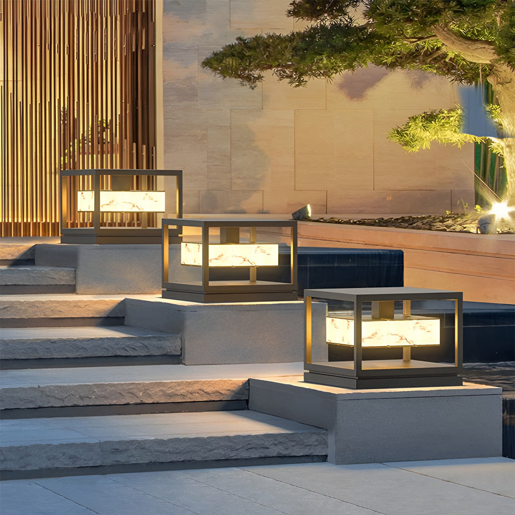 Square Led Waterproof Solar Deck Post Lights