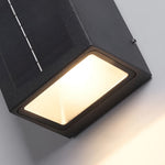 Rectangular Waterproof Up And Down Lights Led Solar Modern Wall Sconce Lighting