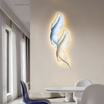 Feathers Creative Luxury Decorative Painting Usb Remote Led Wall Lights
