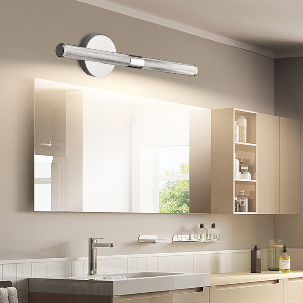Modern Knurled Texture Led Bathroom Vanity Light Swiveling Head
