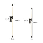 Acrylic Tube Tall Linear Wall Semi Flush Mount Sconce