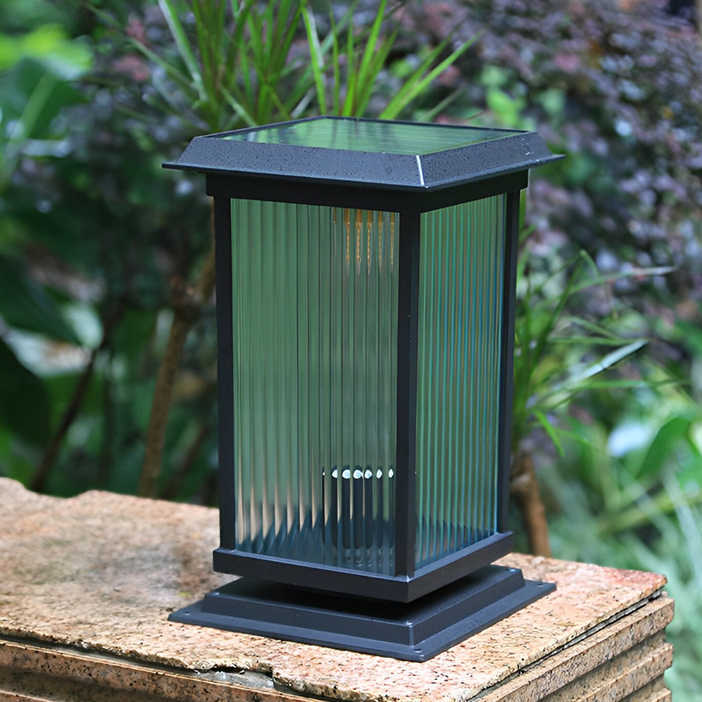 Retro Glass Modern Solar Fence Post Lights Li002318