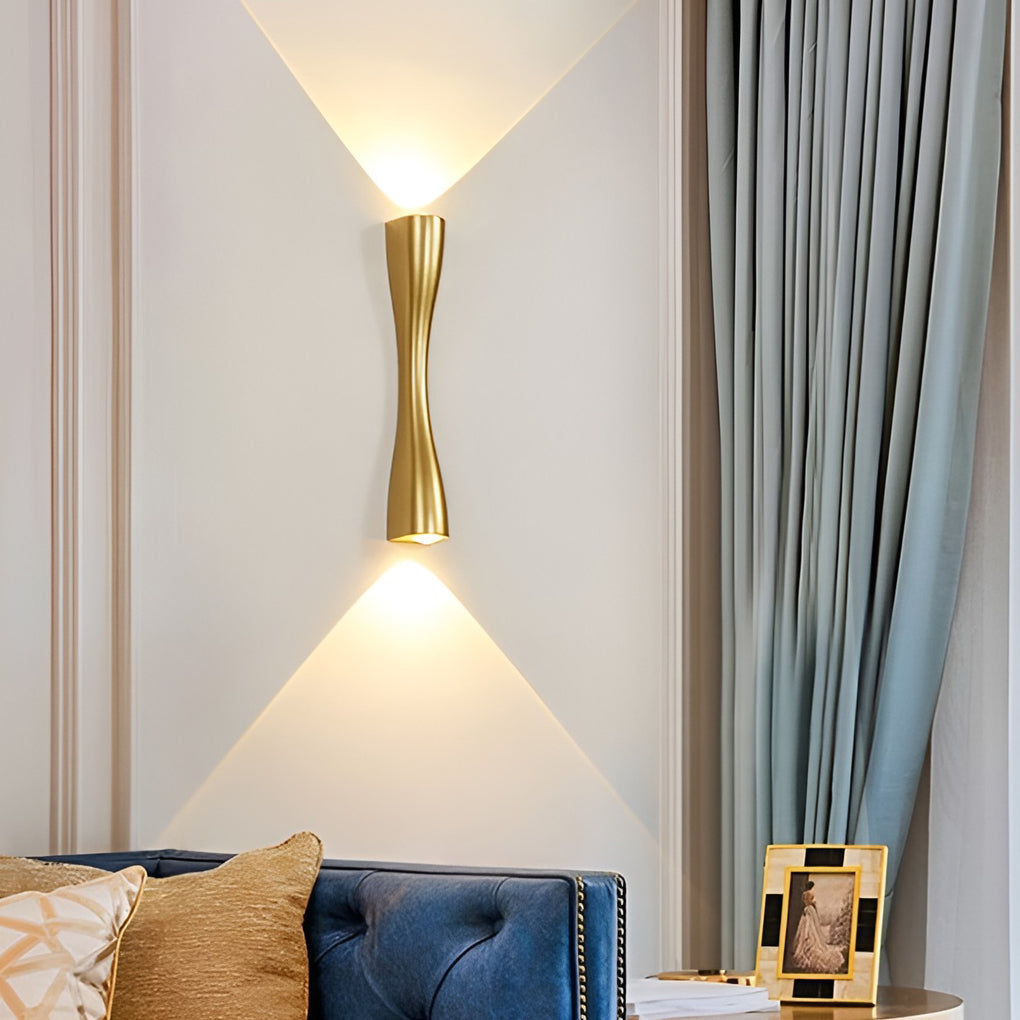 Electroplated Metal Led Up And Down Lights
