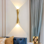 Electroplated Metal Led Up And Down Lights