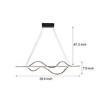 40 Sleek Wave Modern Pendant Light With Dimmable Led