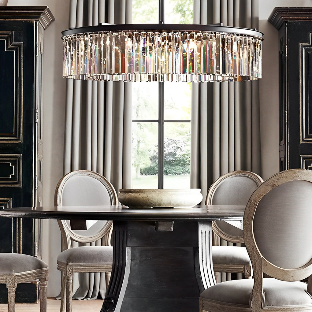 Round Metal Crystal Chandelier Ha084687