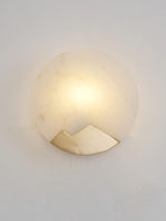 Alabaster Brass Wall Light