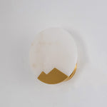 Alabaster Brass Wall Light