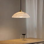 Alabaster Dome Pendant Lamp