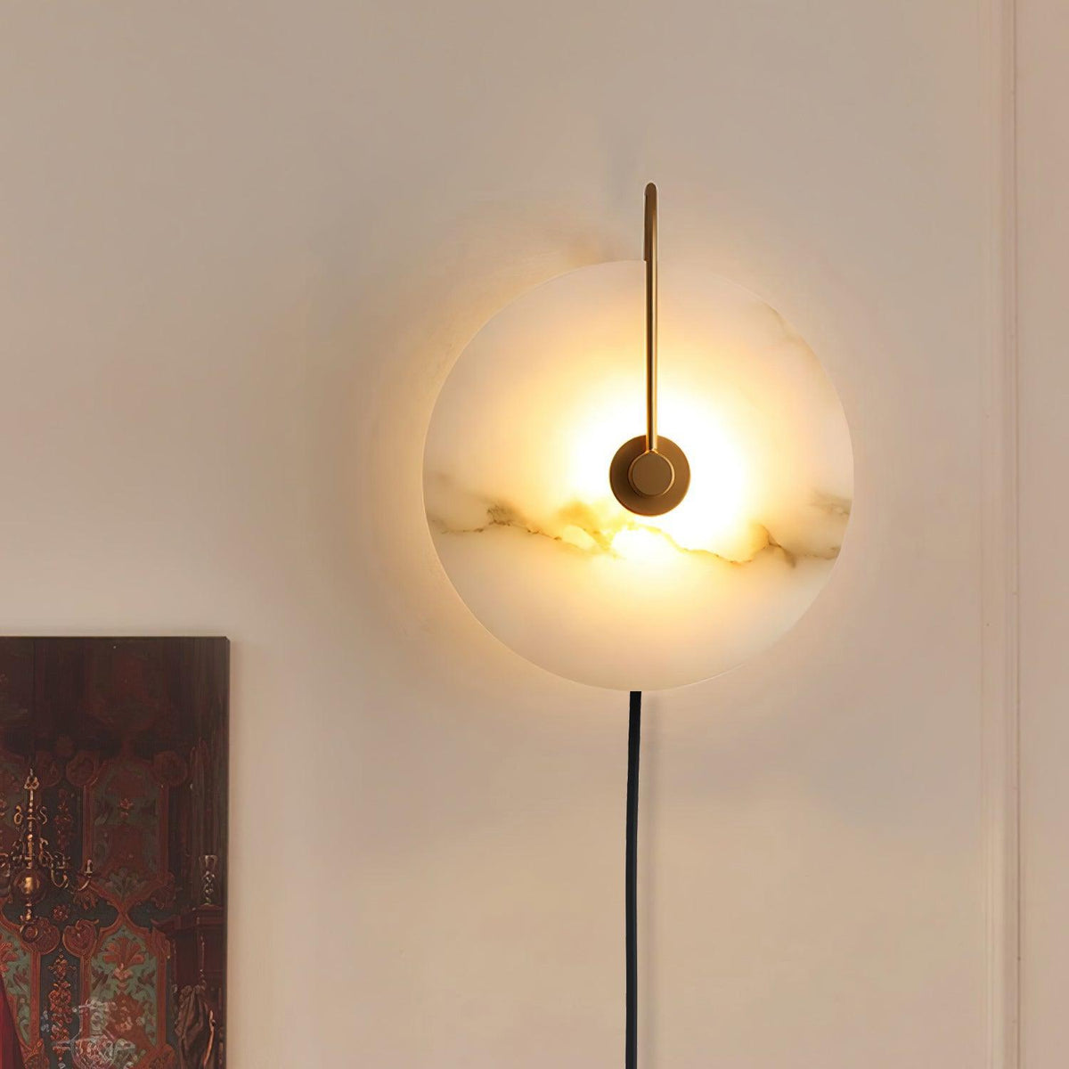 Alabaster Led Plug In Wall Lamp