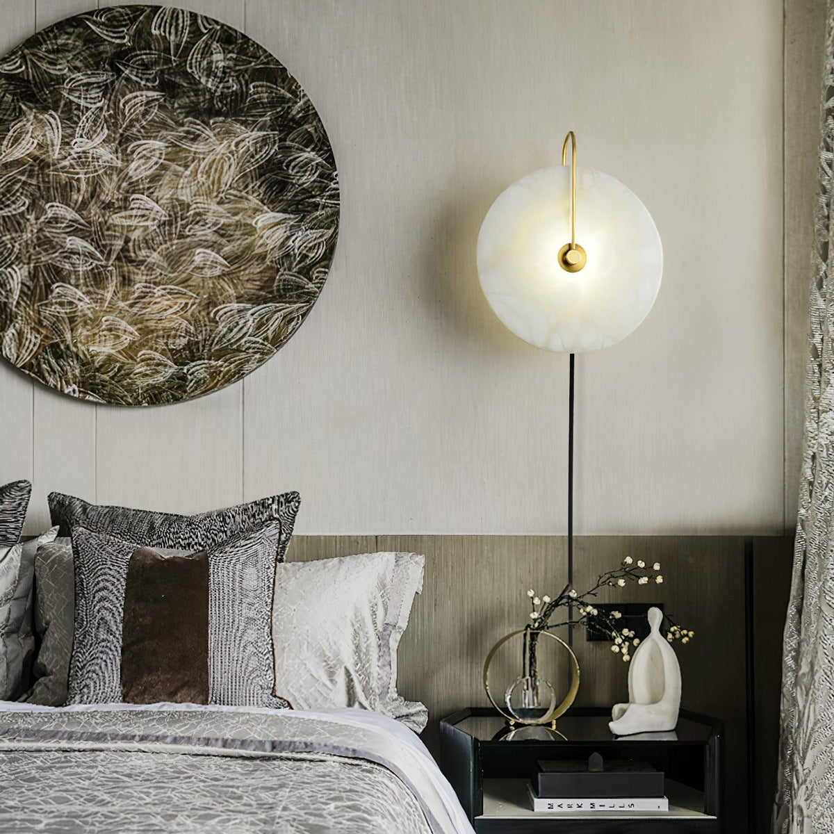 Alabaster Led Plug In Wall Lamp
