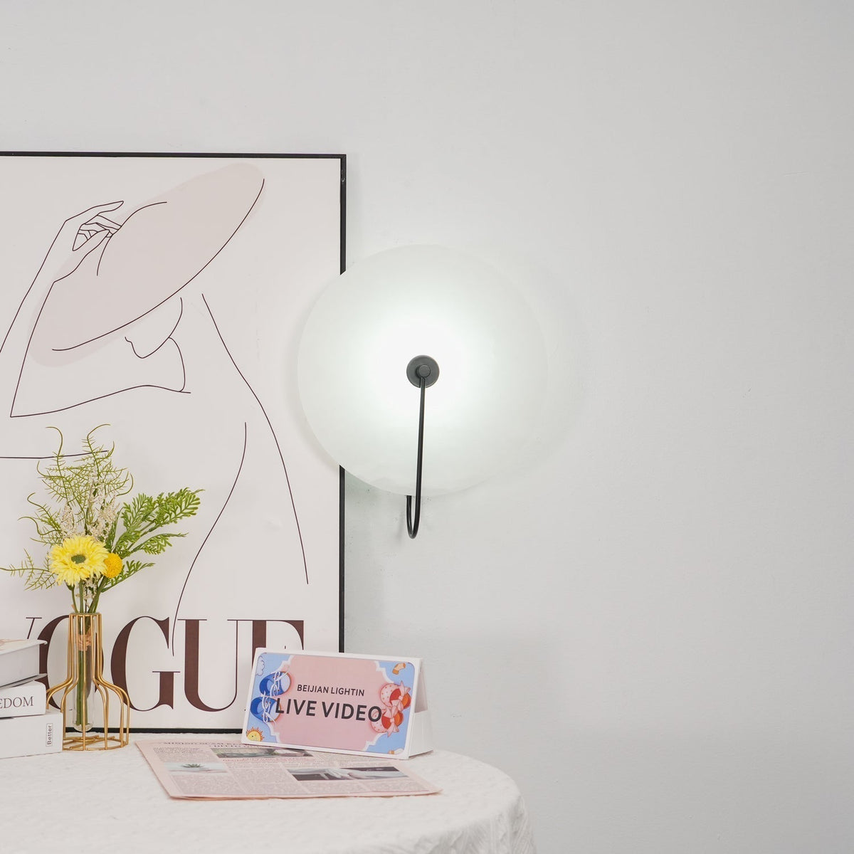 Alabaster Led Plug In Wall Lamp