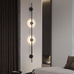 Alabaster Orb Vertical Wall Sconce
