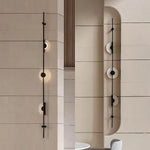 Alabaster Orb Vertical Wall Sconce