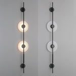 Alabaster Orb Vertical Wall Sconce